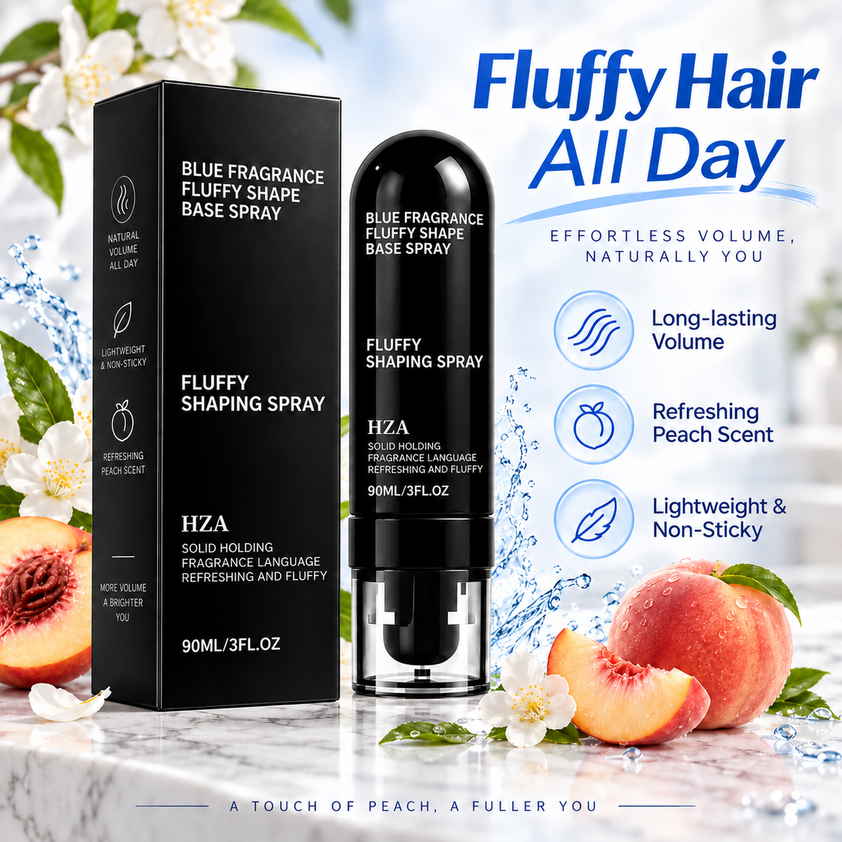 Instant Hair Volume Spray – Transform Flat, Lifeless Hair Into Soft, Fluffy & Full-Looking Hair All Day