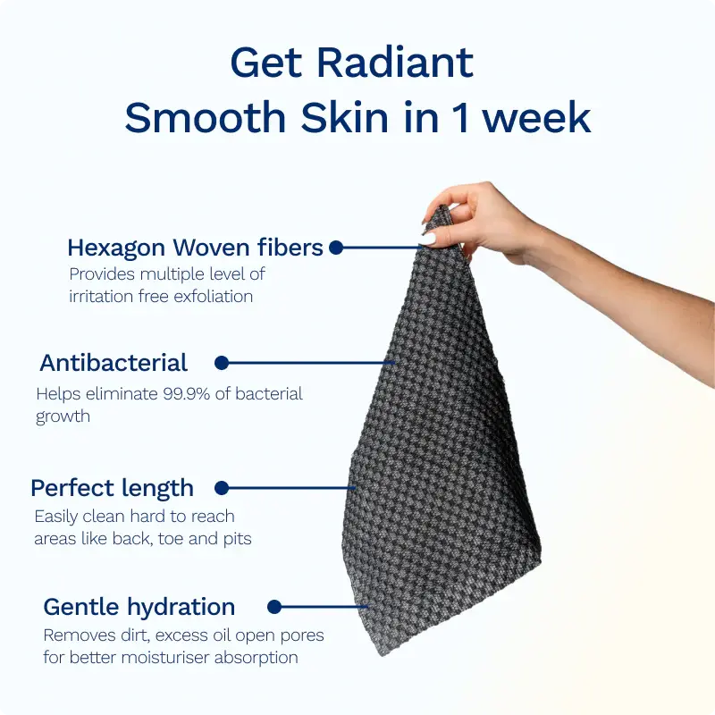 Japanese Exfoliating Shower Towel – Deep Clean for Smoother Skin