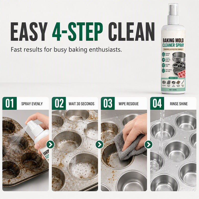 🔥 TODAY ONLY: Buy 1 Get 1 FREE🧴  ✨ Gentle Formula Baking Mold Cleaner Spray